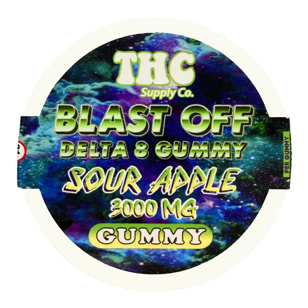 *THCSC Gummy D8 300mg 10pk / Sour Apple
